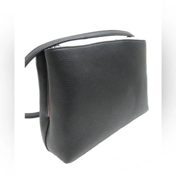 Kate Spade Aubrey Chain Top Handel Black Pebbled Leather Satchel